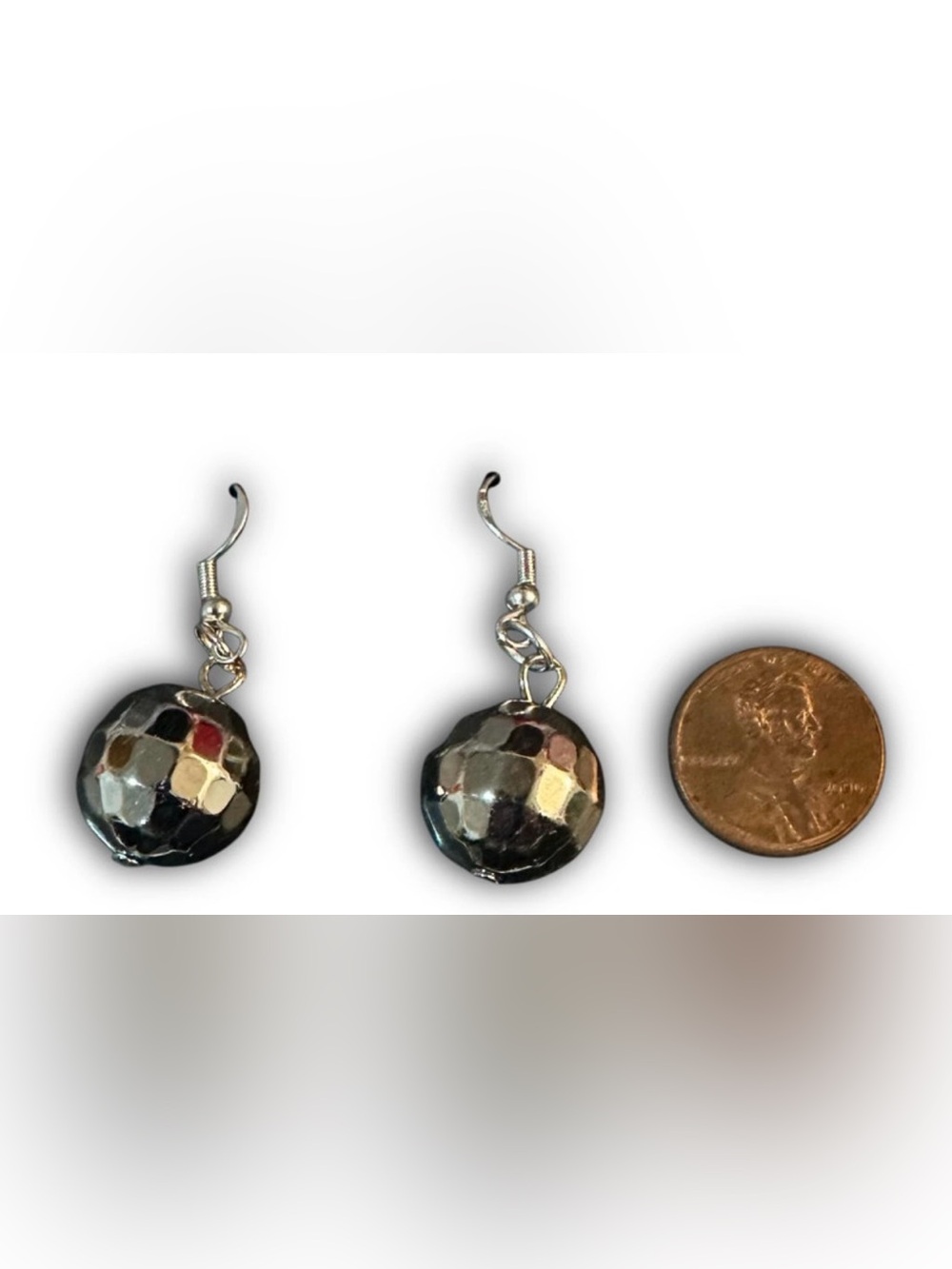NWOT Mini Disco Ball Dangle Earrings - Picture 3 of 4